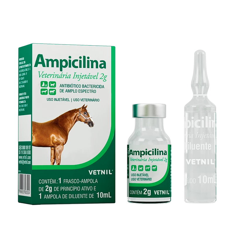 Ampicilina Veterinária Injetável 2g