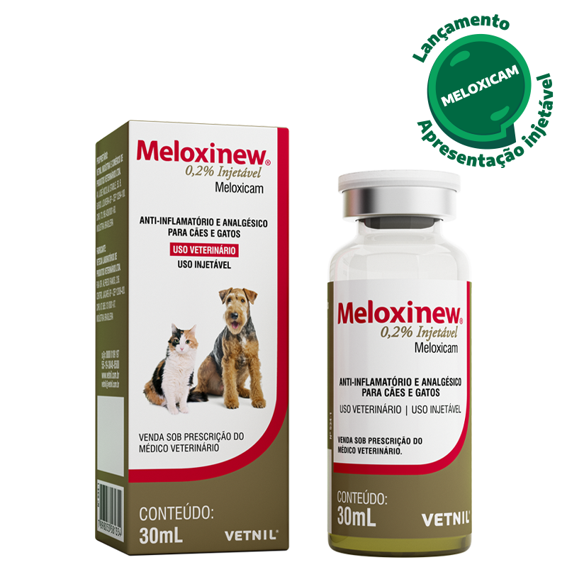 Meloxinew® 0,2% Injetável, meloxicam para cães e gatos